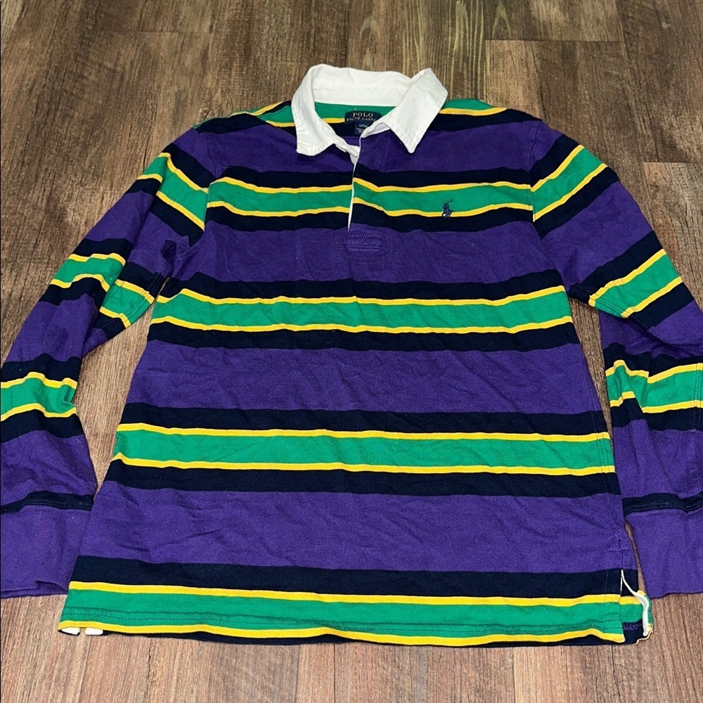 Kids Polo Ralph‎ Lauren Size L 14-16 Pony Logo Rugby Style Polo